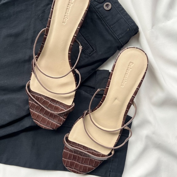 Reformation Shoes - ⭐️REFORMATION Croc Sandal Heels ⭐️
